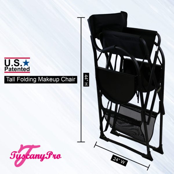 AS SEEN ON TV THE ORIGINAL TUSCANY PRO TALL MAKEUP ARTIST PORTABLE CHAIR-4