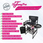 THE AWARD WINNING TUSCANY PRO TALL MAKEUP ARTIST PORTABLE CHAIR DELUXE COMBO-29″ SEAT HEIGHT