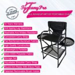 THE AWARD WINNING TUSCANYPRO TALL MAKEUP ARTIST PORTABLE CHAIR-29″ SEAT HEIGHT