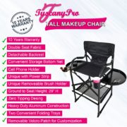 Tall Makeup Chair w Power Strip