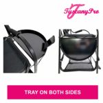 TuscanyPro Portable Hairstylist Chair with 14 Inch LED Ring Light – Perfect for Makeup, Hair Stylist, Salon with 22 Inch Seat Height – 7