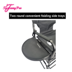Two round convenient folding side trays