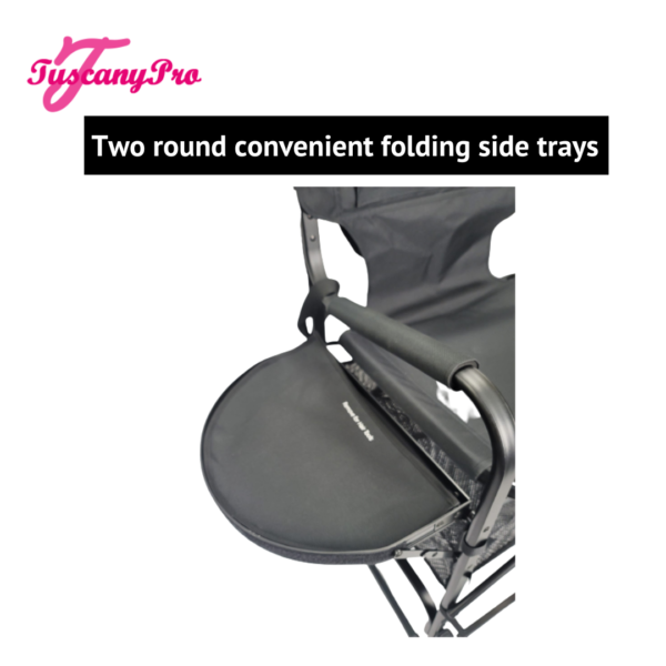 Two round convenient folding side trays