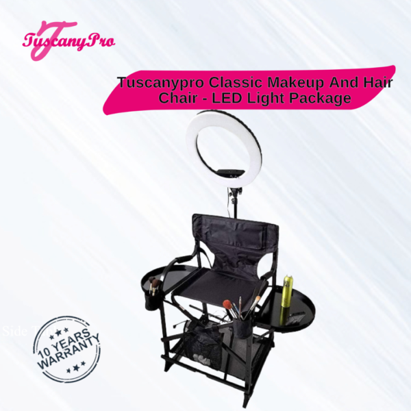 Tuscanypro Classic Makeup and Hair Chair - LED Light Package